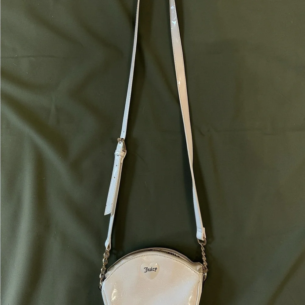 Juicy Couture White Patent Crossbody Purse